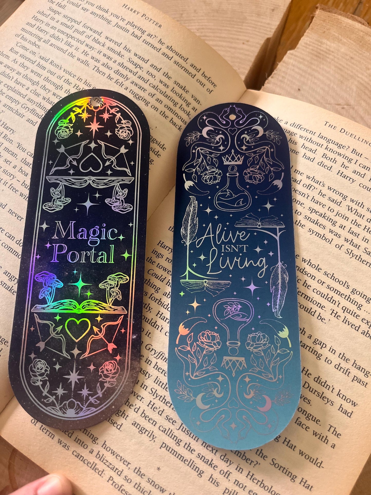 Bridge Kingdom Holigraphic Foil Charm bookmark custom collection. Inspired by Danielle Jensen
