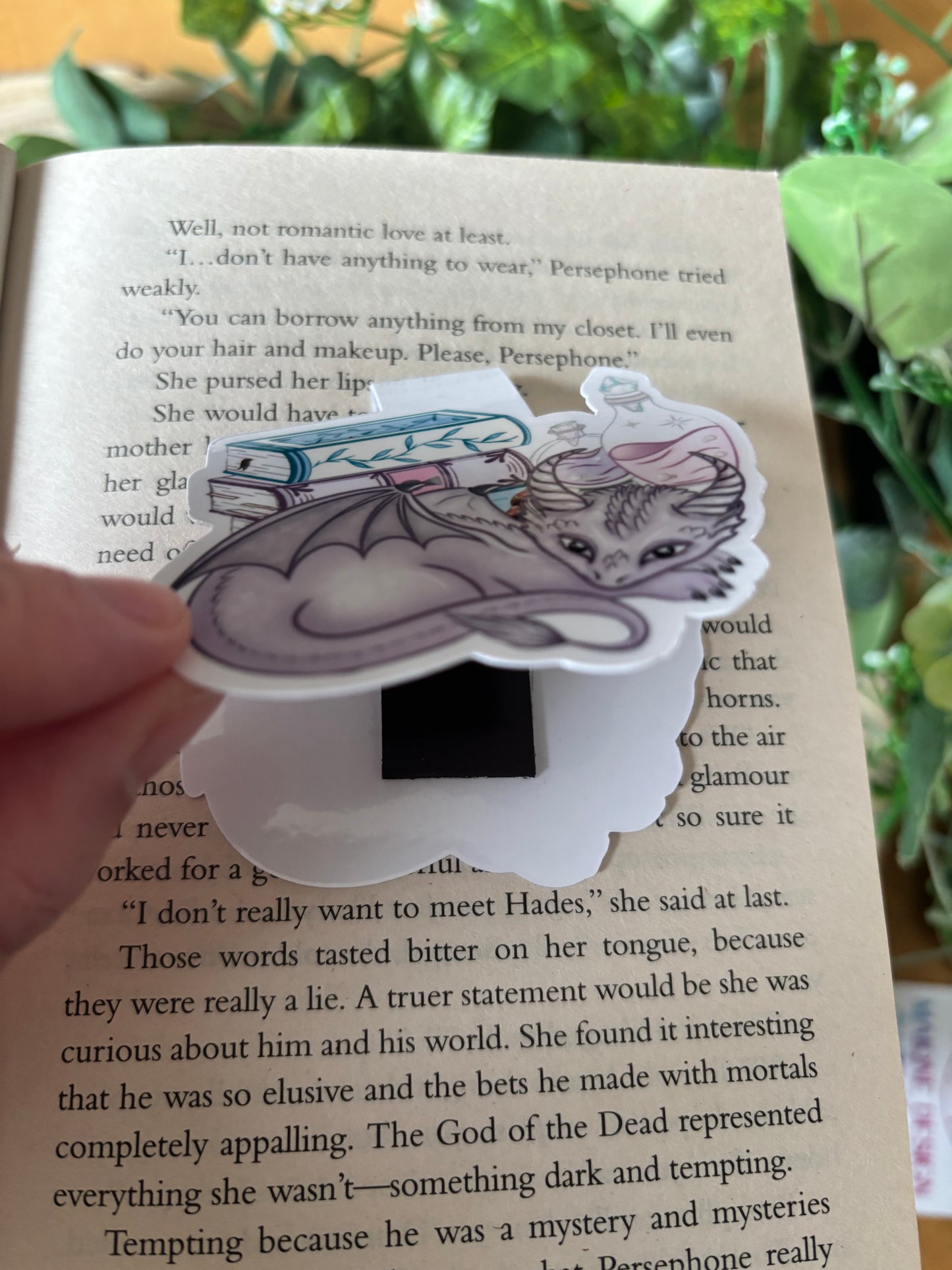 Dragon potion magic bookstack Magnetic Bookmark