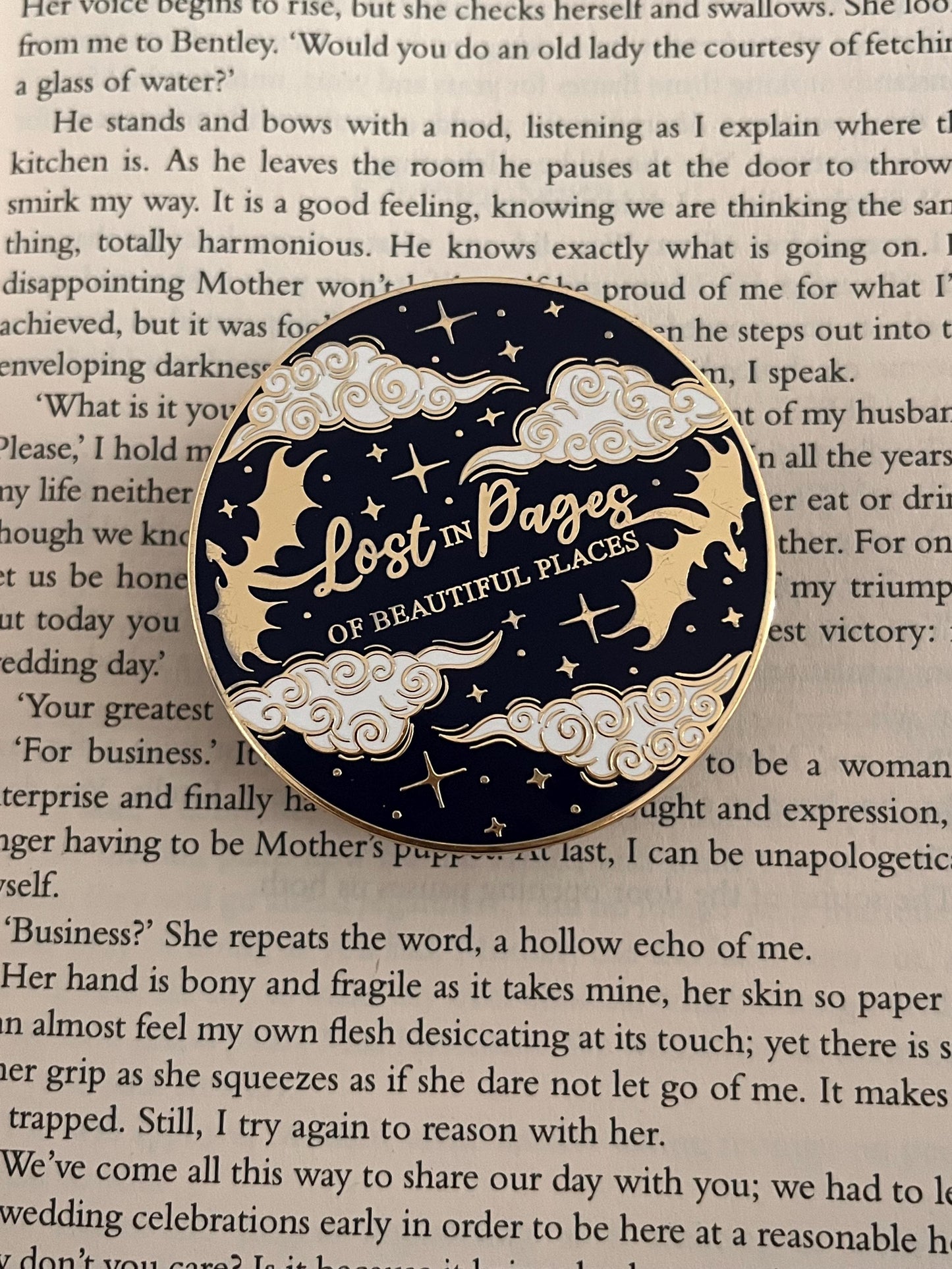 Lost in Pages of Beautiful Places Hard Enamel Magnet or Kindle Compatible Grip