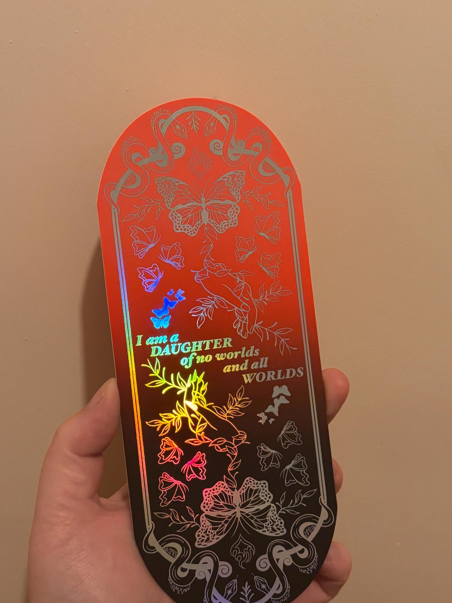 War of Lost Hearts Bookmark: Daughter of No Worlds -  Holographic Foil  - jumbo size -  fantasy readers gift - officially licensed