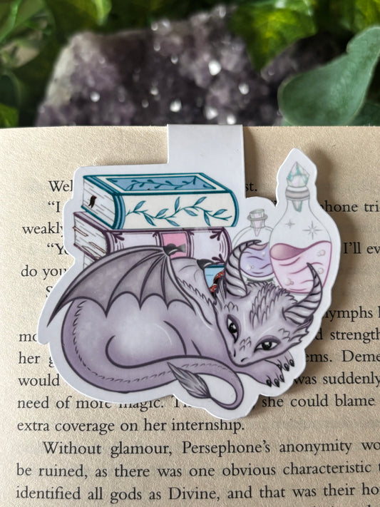 Dragon potion magic bookstack  Magnetic Bookmark