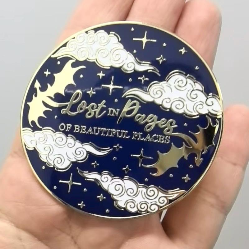 Lost in Pages of Beautiful Places Hard Enamel Magnet or Kindle Compatible Grip