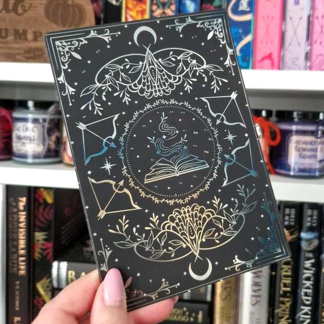 Black foiled Insert for Kindle/ E Reader with optional bookmark