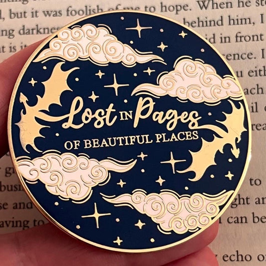 Lost in Pages of Beautiful Places Hard Enamel Magnet or Kindle Compatible Grip