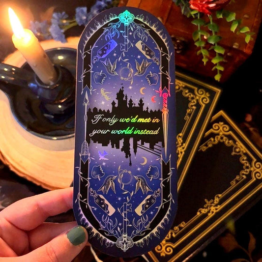 KA Tuckers Fate & Flame bookmark. Fantasy, Dragon and magic portal large size bookmark. Holographic foil. Officially licensed