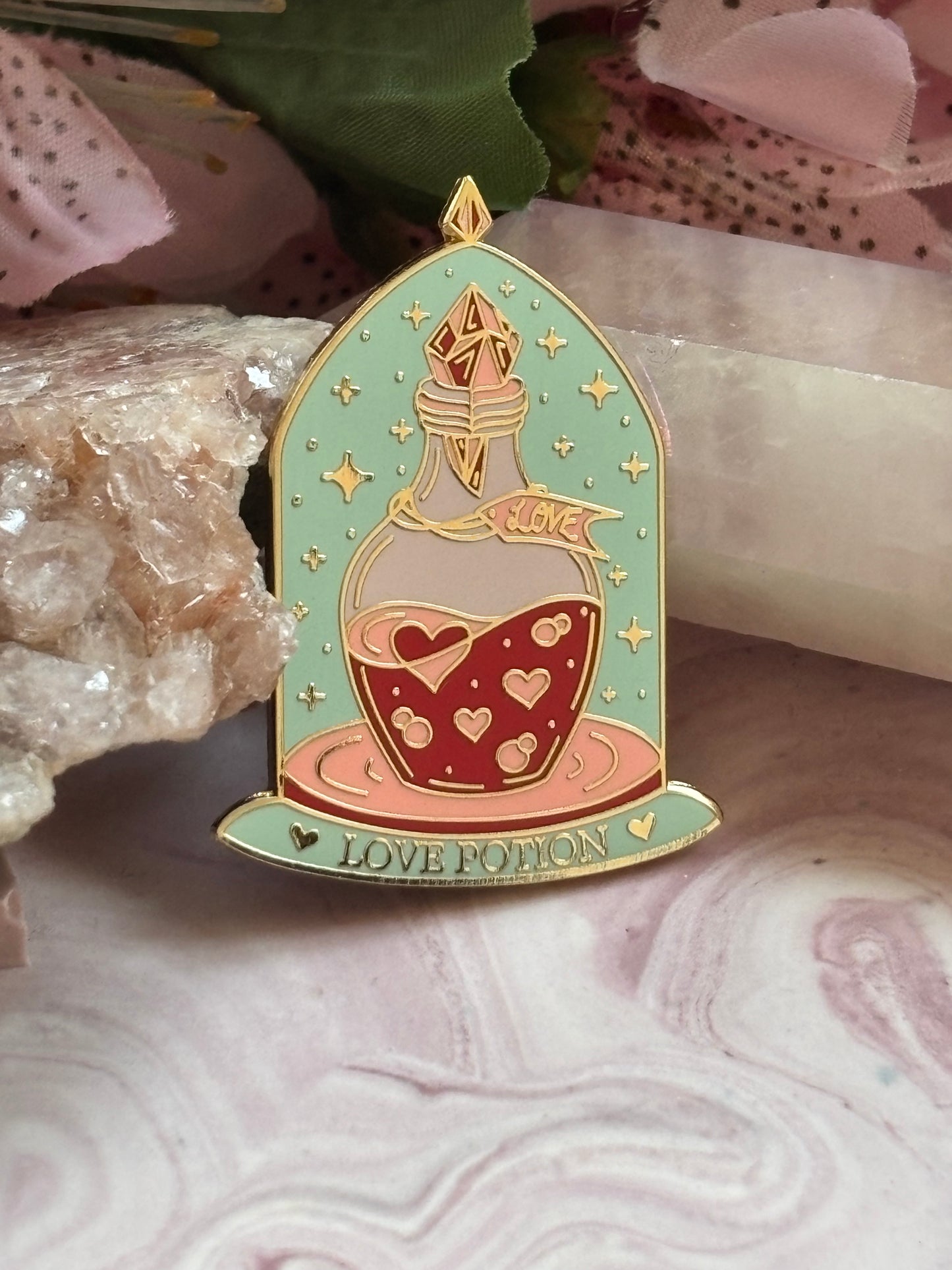 Magic love potion - protected potions pin badge