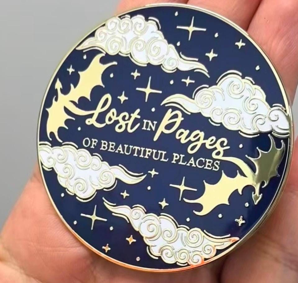 Lost in Pages of Beautiful Places Hard Enamel Magnet or Kindle Compatible Grip
