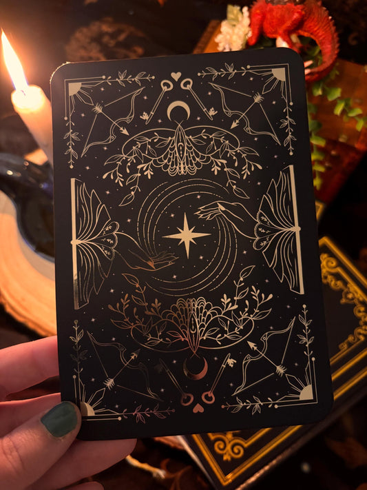 Black foiled Insert for Kindle/ E Reader with optional bookmark